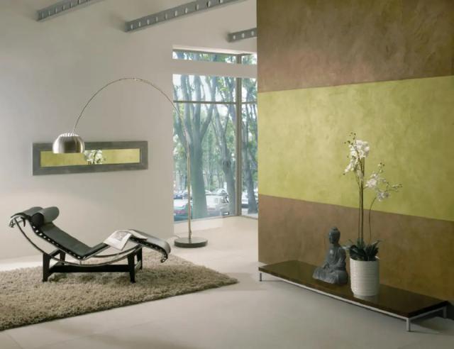 Wandgestaltung mit Brillux Metallico Gold